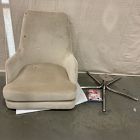 Open Box: Patchin Swivel Chair - Deluxe Velvet Clay, Polished Stainless Steel