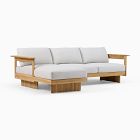 Anton Outdoor Teak 2-Piece Chaise Sectional (98")