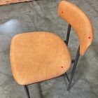 Open Box: Grier Leather Counter Stool (26") - Ludlow Leather Sesame, Textured Antique Bronze