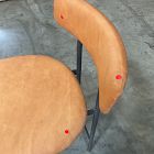 Open Box: Grier Leather Counter Stool (26") - Ludlow Leather Sesame, Textured Antique Bronze