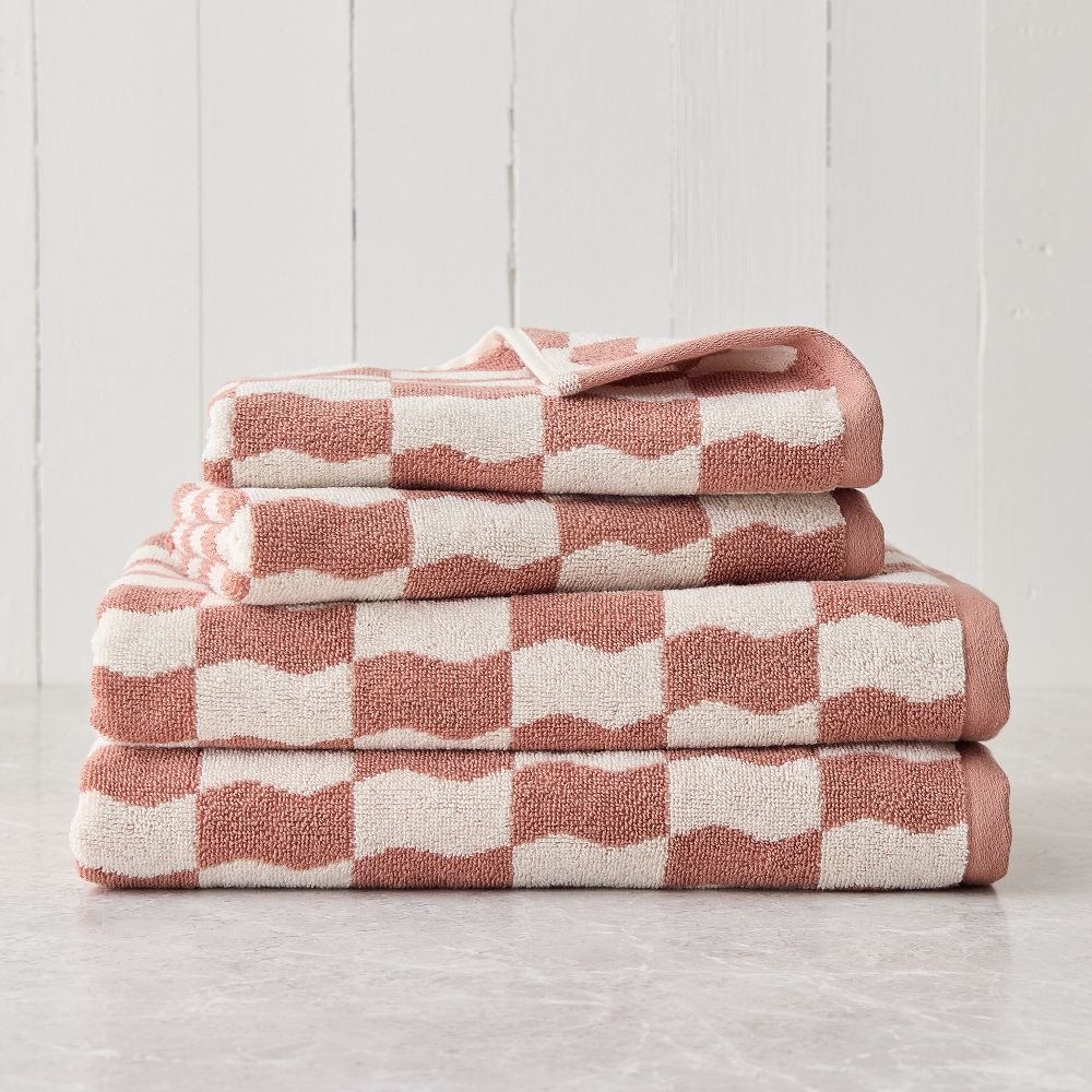 Wavy Blocks Towels
