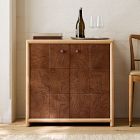 Kyran Wood &amp; Burl Bar Cabinet (31")