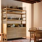 Kody Wood & Paper Cord Kitchen Hutch (58")