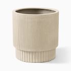 Open Box: Fluted Ficonstone Indoor/Outdoor Planter, Extra Large, 27"D x 27"H - Alabaster