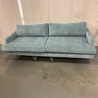 Open Box: Andes Sofa, 86" Width, 39" Depth - Performance Distressed Velvet Ocean, Blackened Brass