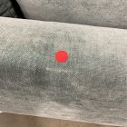 Open Box: Andes Sofa, 86" Width, 39" Depth - Performance Distressed Velvet Ocean, Blackened Brass