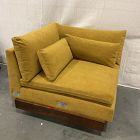 Open Box: Build Your Own - Harmony Extra Deep Sectional, Corner - Performance Velvet Dijon, Dark Walnut Legs