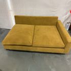 Open Box: Build Your Own - Harmony Extra Deep Sectional, Right-Arm 2 Seater Sofa - Performance Velvet Dijon, Dark Walnut Legs