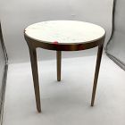 Open Box: Elwell Marble Side Table (16") - Vintage Brass