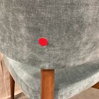 Open Box: Hyde Dining Chair - Performance Distressed Velvet Ocean, Cool Walnut