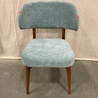 Open Box: Hyde Dining Chair - Performance Distressed Velvet Ocean, Cool Walnut