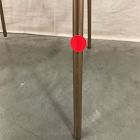 Open Box: Mid-Century Modern Petal Upholstered Dining Chair - Heathered Crosshatch Natural, Champagne Bronze Base