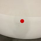 Open Box: Pebble Indoor/Outdoor Oval Coffee Table (36") - White Concrete