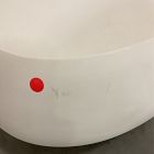 Open Box: Pebble Indoor/Outdoor Oval Coffee Table (36") - White Concrete