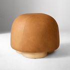 Gumdrop Leather Swivel Ottoman
