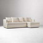 Sectional sofa with multiple cushions in neutral tone