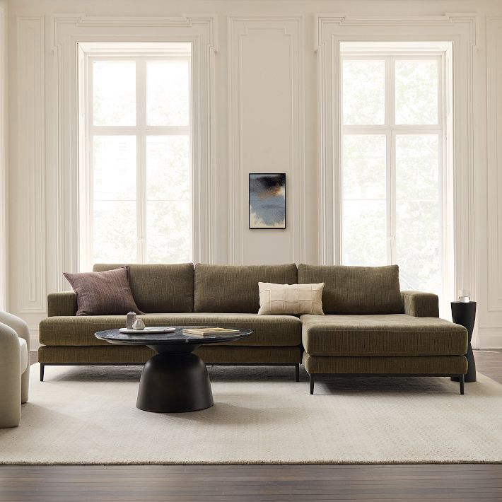 West Elm Landon Bench 2-Piece Chaise ...