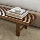 Chauncey Slatted Wood Bench