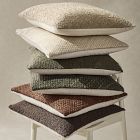 Heathered Basketweave Wool Pillow Cover
