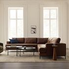 Landon Leather 3-Piece L-Shaped Sectional (102"&ndash;122")