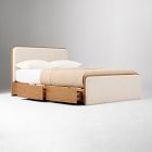Miles Wood &amp; Upholstered Side Storage Bed