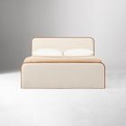 Miles Wood &amp; Upholstered Side Storage Bed