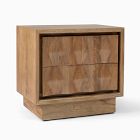 Carved Pattern Solid Wood Nightstand (26&quot;)