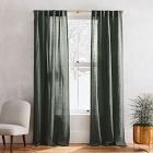 European Flax Linen Melange Curtain - Olive