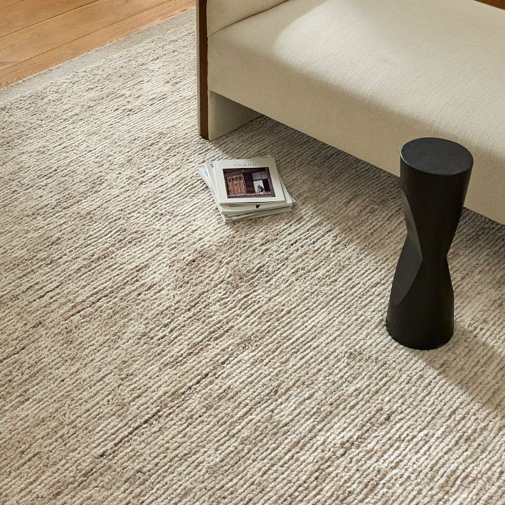 West Elm Abstract Line Shag Wool Rug