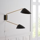 Curvilinear Mid-Century 2-Light Long Sconce