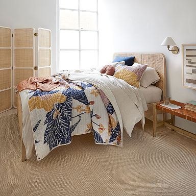Poppy Floral Stitch Quilt & Shams