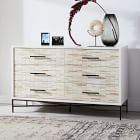 Wood Tiled 6-Drawer Dresser (54")