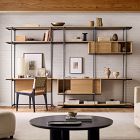 Pierce Wall Desk w/ Extra Wide Shelf Unit (122&quot;)