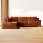 Dalton Leather 2-Piece Bumper Chaise Sectional (109"&ndash;119")
