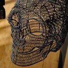 Iron Mesh Skull Sculpture