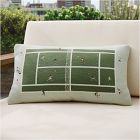 Outdoor Tennis Scene Pillow