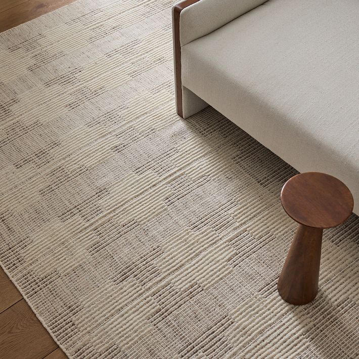 Amina Wool Rug - Hand Loomed Elegance in Alabaster | West Elm