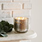 Mercury Glass Fluted Candles - Cypress Sage
