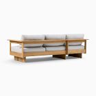 Anton Outdoor Teak 2-Piece Chaise Sectional (98")