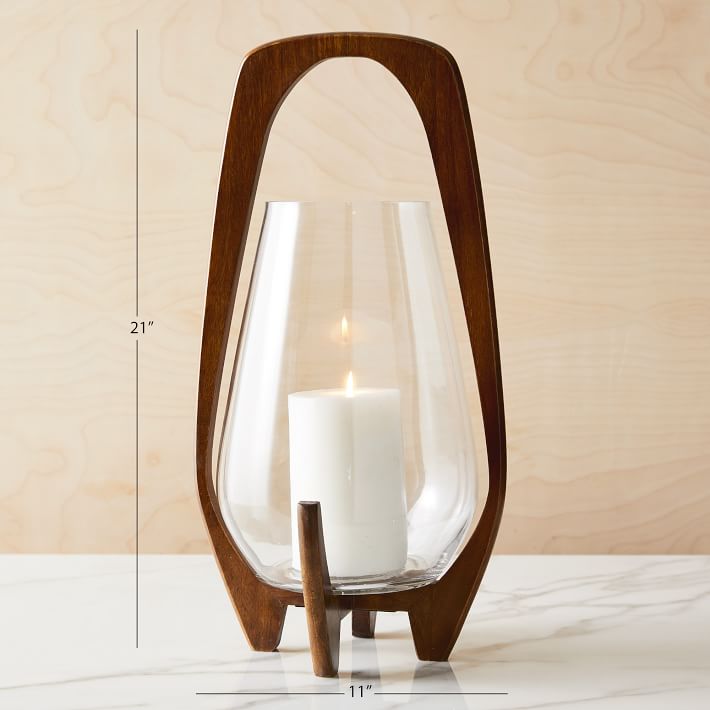 Mid-Century Wood Lanterns - Chic & Modern Candle Holders | West Elm
