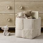 Contrast Textured Square Utility Bin