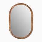 Frida Fluted Wood Wall Mirror