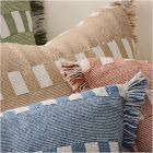 Outdoor Modern Block Fringe Pillow