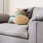 Scalloped Jute Round Pillow Cover