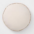Scalloped Jute Round Pillow Cover
