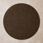 Easy-Care Round Faux Leather Placemats