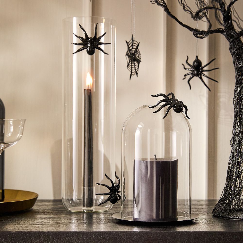 Glass Spider Candleholders