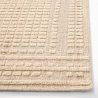 Loomed Grid Wool Rug