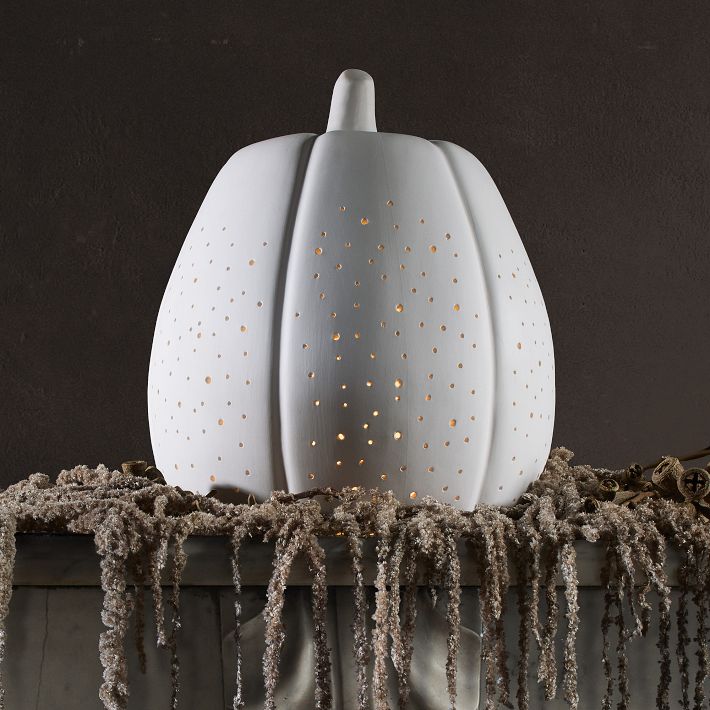 Pierced Porcelain Pumpkins & Gourds | West Elm
