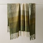 Layered Striated Stripe Pillow &amp; Throw Set